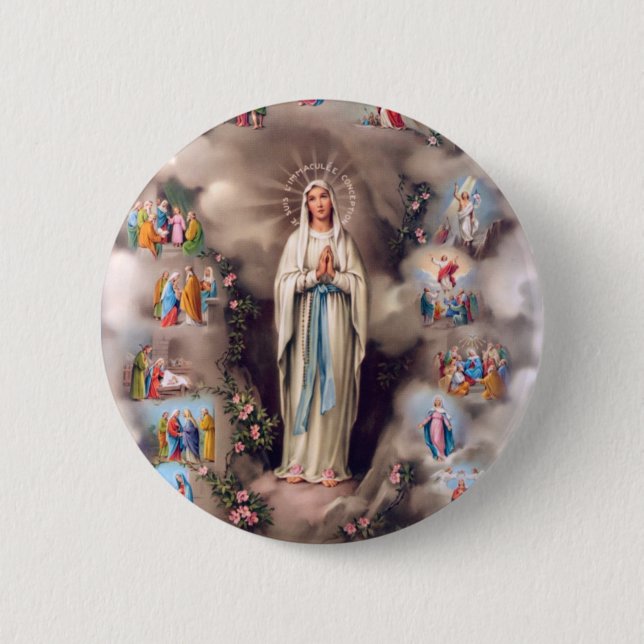 Our Lady of Lourdes Button (Front)