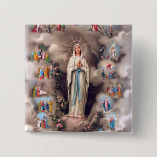 Our Lady of Lourdes Button