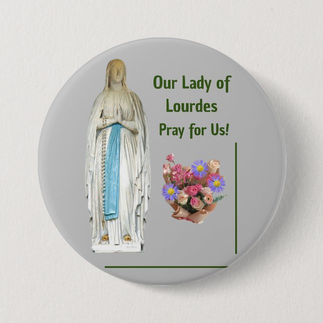 Our Lady of Lourdes Button (Front)