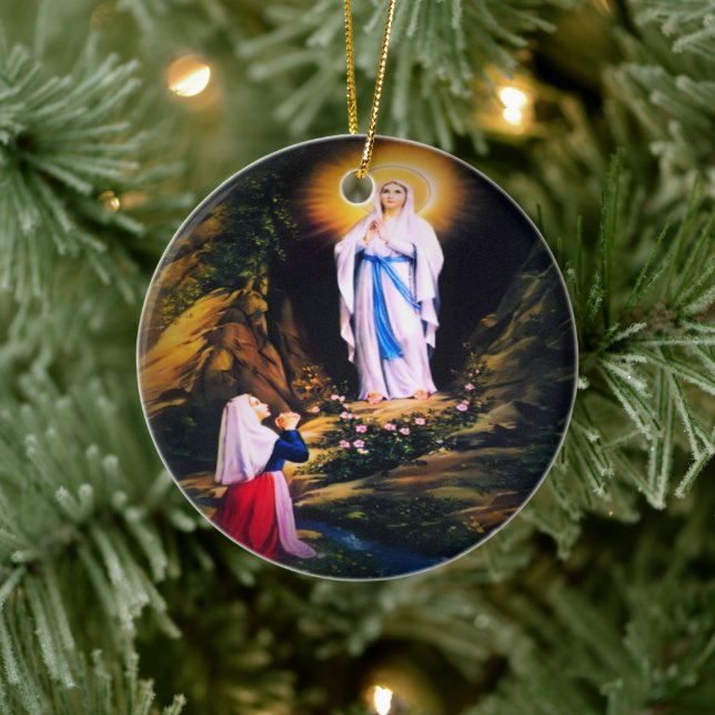 Our Lady of Lourdes by Litany Lane Ceramic Ornament (Tree)