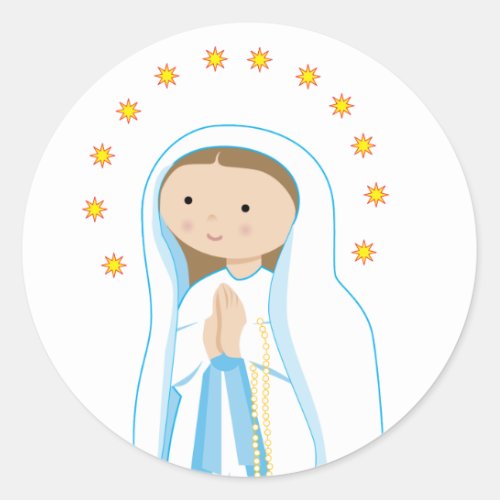 Our Lady of Lourdes Classic Round Sticker