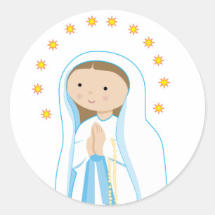 Our Lady of Lourdes Classic Round Sticker