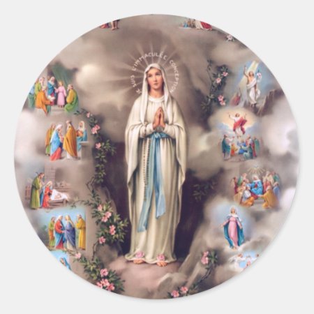 Our Lady Of Lourdes Classic Round Sticker