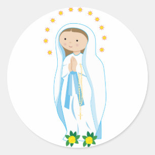 Our Lady of Lourdes Classic Round Sticker