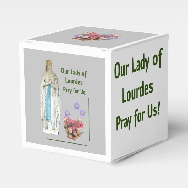 Our Lady of Lourdes Favor Boxes (Front Side)
