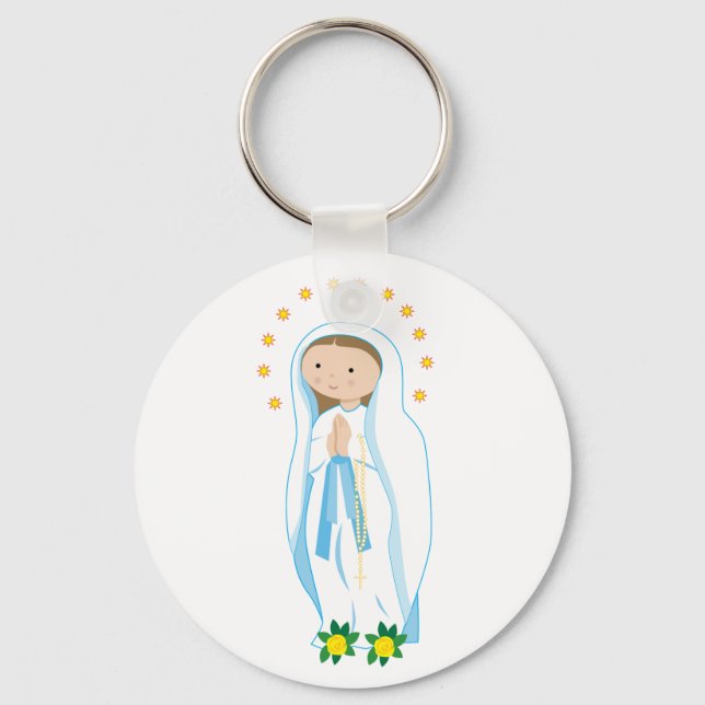 Our Lady of Lourdes Keychain (Front)