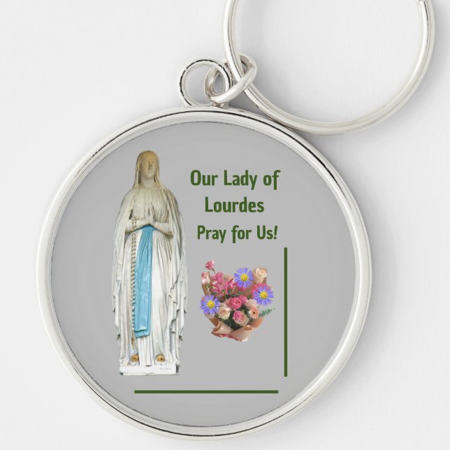 Our Lady of Lourdes Keychain (Front)