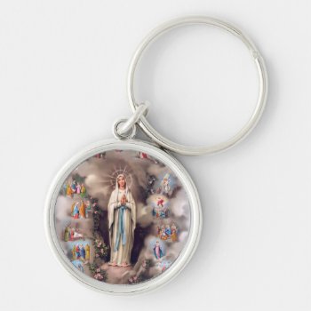 Our Lady Of Lourdes Keychain by Xuxario at Zazzle