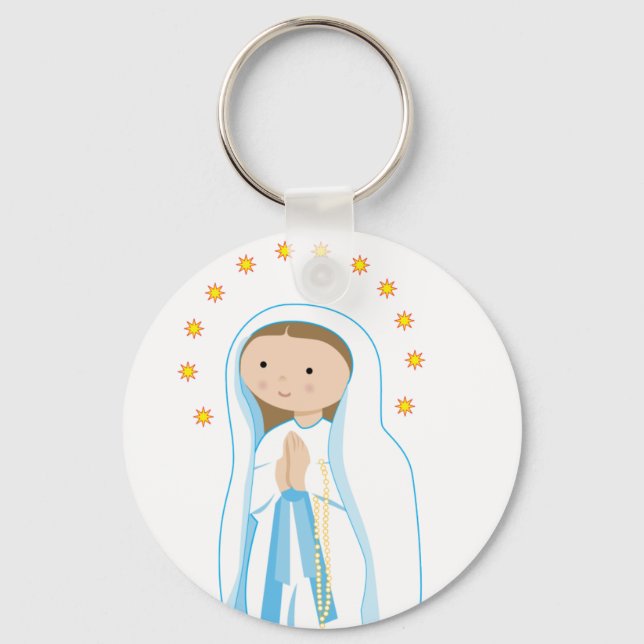 Our Lady of Lourdes Keychain (Front)