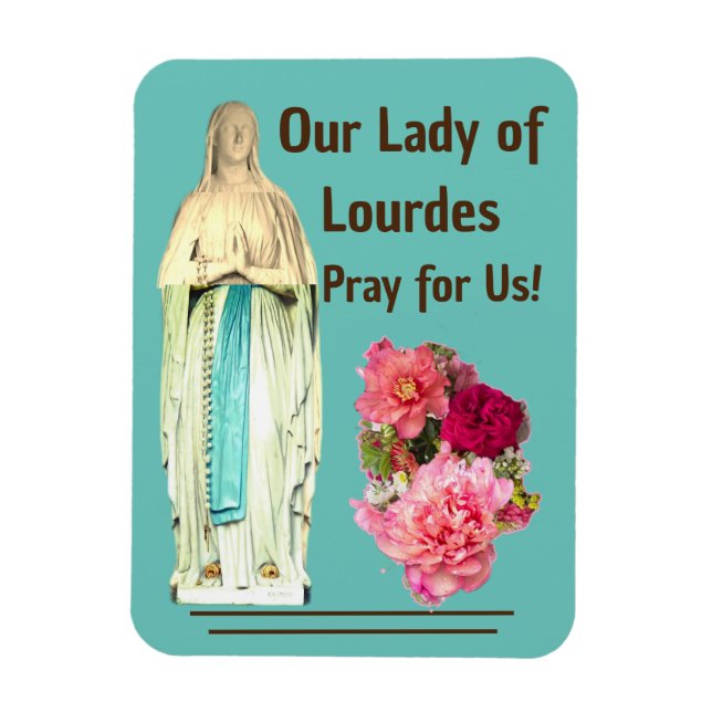 Our Lady of Lourdes Magnet (Vertical)