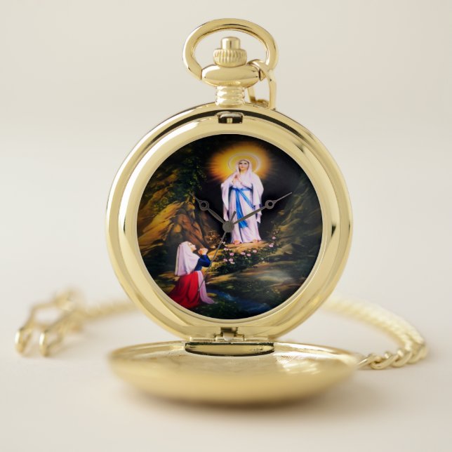 Our Lady of Lourdes Pocket Watch (Inside)
