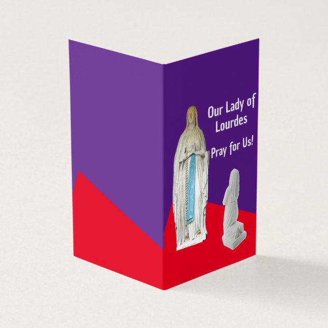 Our Lady of Lourdes Pray Card (Outside)