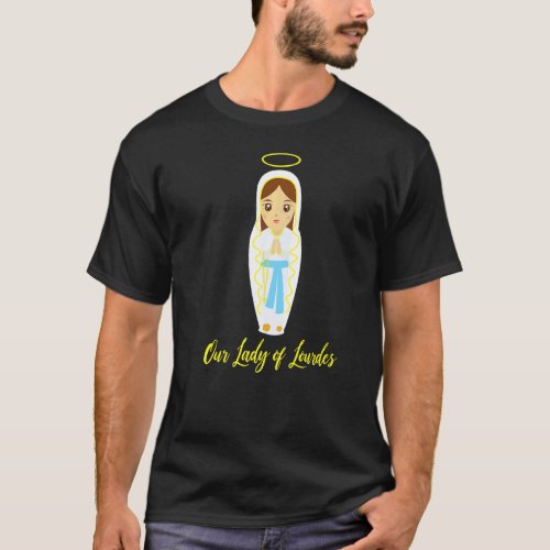 Our Lady Of Lourdes Rosary Mary Cute Women Girls C T_Shirt