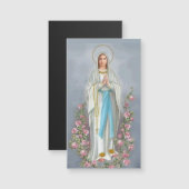 Our Lady of Lourdes Rosary Virgin Mary Roses (Front/Back)