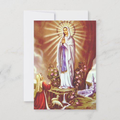 Our Lady of Lourdes Thank You Card