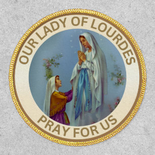 Our Lady of Lourdes Virgin Mary Iron-On Patch