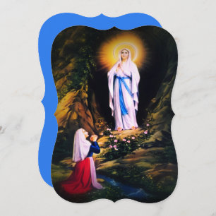 Our Lady of Lourdes with Prayer Holiday Card