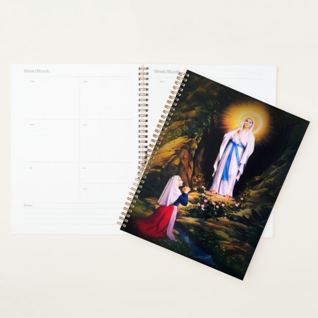 Our Lady of Lourdes with Prayer Planner (Display)