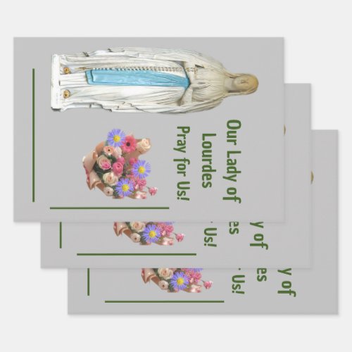 Our Lady of Lourdes Wrapping Paper Sheets
