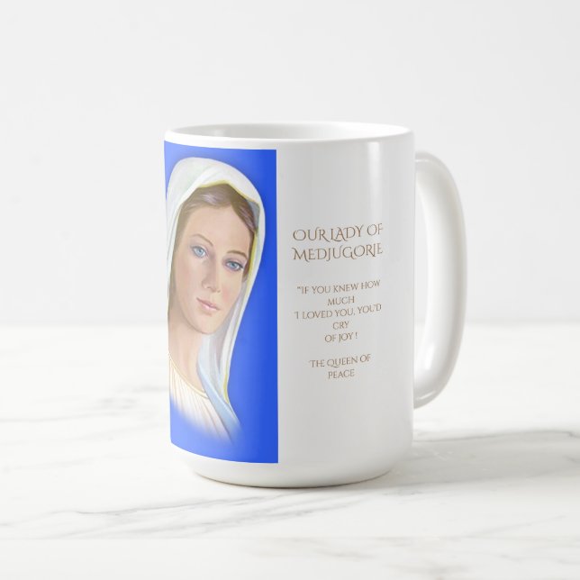 Our Lady of Medjugorje Coffee Mug (Front Right)