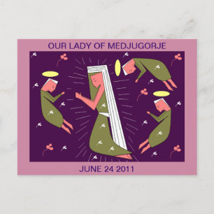OUR LADY OF MEDJUGORJE JUNE 24 2011 POSTCARD
