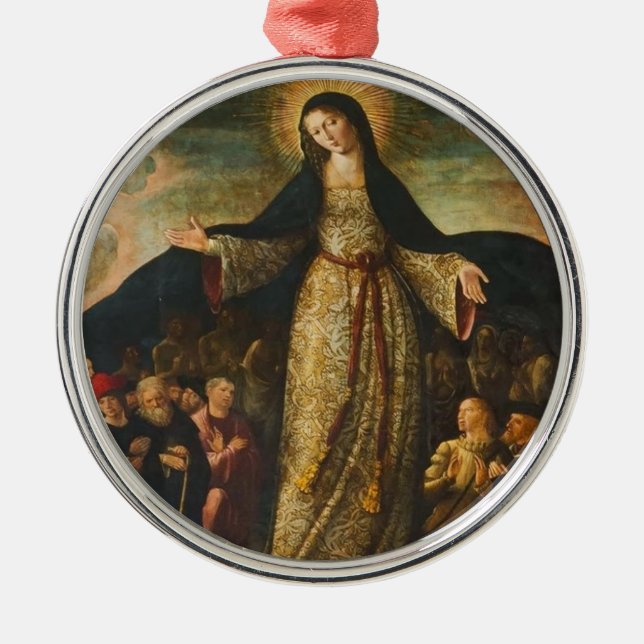 our lady of mercy metal ornament (Front)