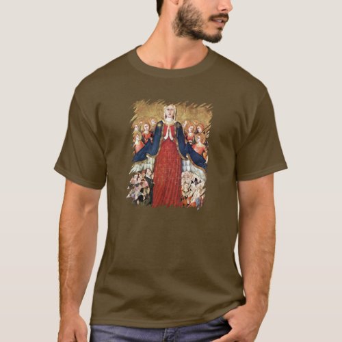 Our Lady of Mercy Virgin Mary Under her Mantle  T_Shirt