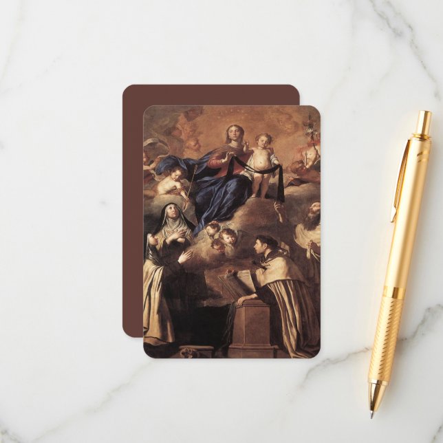 Our Lady of Mount Carmel 1641 Enclosure Card (Front/Back In Situ)