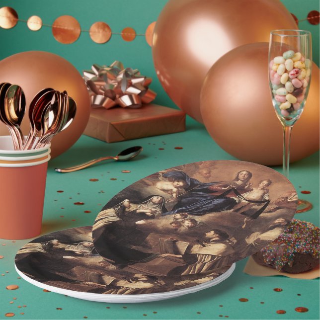 Our Lady of Mount Carmel 1641 Paper Plates (Multi)