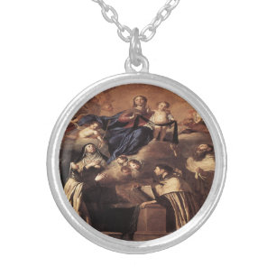 Our Lady of Mount Carmel 1641 Silver Plated Necklace