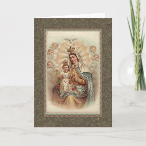 Our Lady of Mount Carmel Baby Jesus Scapular Card
