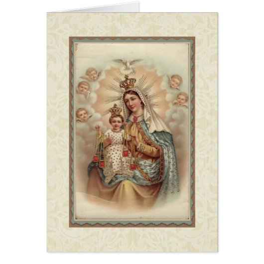 Our Lady of Mount Carmel Baby Jesus Scapular Card (Front)