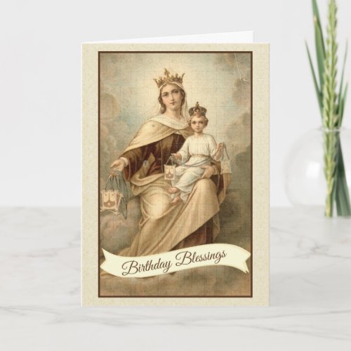 Our Lady of Mount Carmel Birthday Card