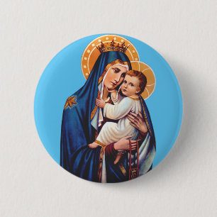 Our Lady of Mount Carmel Button