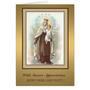 Our Lady of Mount Carmel Catholic Religious Cards