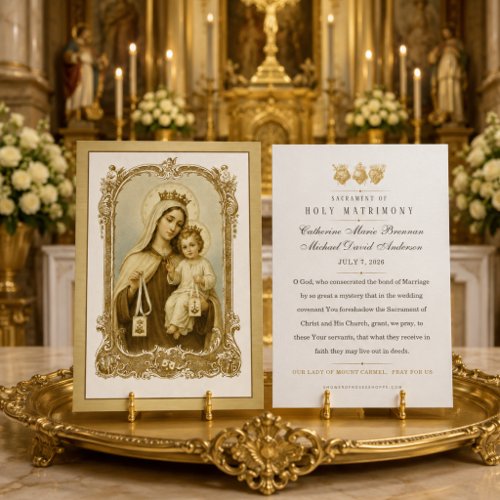 Our Lady of Mount Carmel Catholic Wedding Prayer