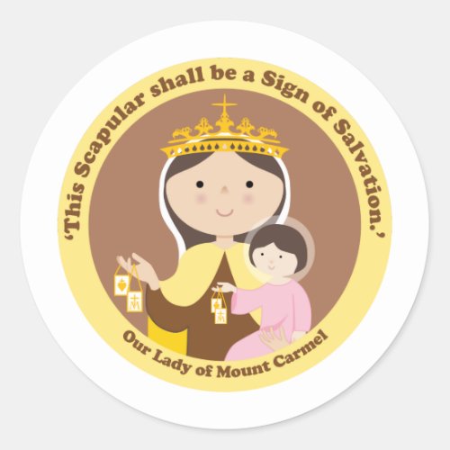 Our Lady of Mount Carmel Classic Round Sticker