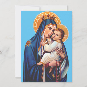 Our Lady of Mount Carmel Devotional Art Invitation