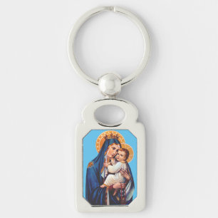 Our Lady of Mount Carmel Devotional Art Keychain