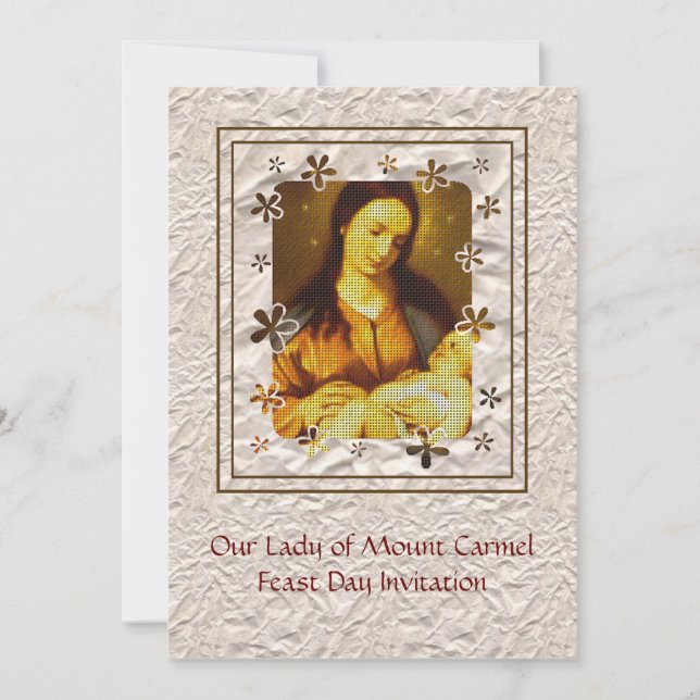 Our Lady of Mount Carmel Feast Day Invitation (Front)
