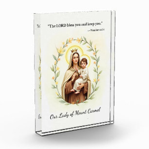 Our Lady of Mount Carmel God's Peace and Blessings Acrylic Award