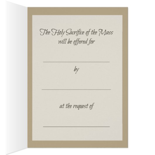 Our Lady of Mount Carmel Mass Offering Card (Inside (Right))