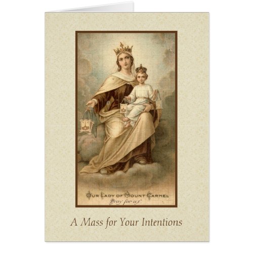 Our Lady of Mount Carmel Mass Offering Card
