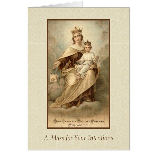 Our Lady of Mount Carmel Mass Offering Card (Front)