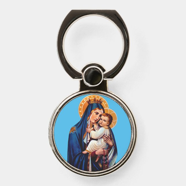 Our Lady of Mount Carmel Phone Ring Stand (Front)
