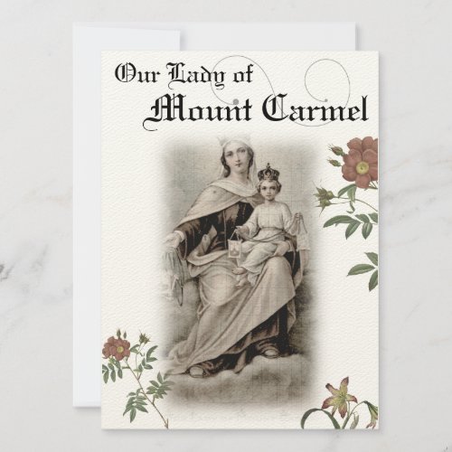 Our Lady of Mount Carmel Prayer Card