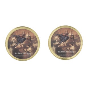 Our Lady of Mount Carmel Prayer Cufflinks