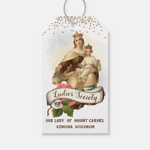 Our Lady of Mount Carmel Prayer Jesus Scapular Gift Tags
