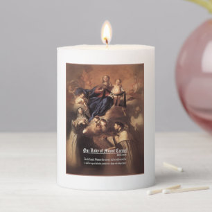 Our Lady of Mount Carmel Prayer Pillar Candle