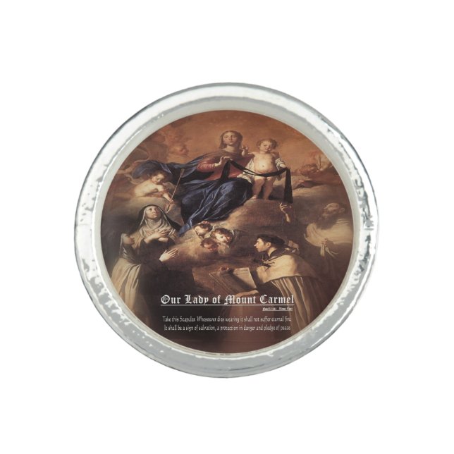 Our Lady of Mount Carmel Prayer Ring (Front)